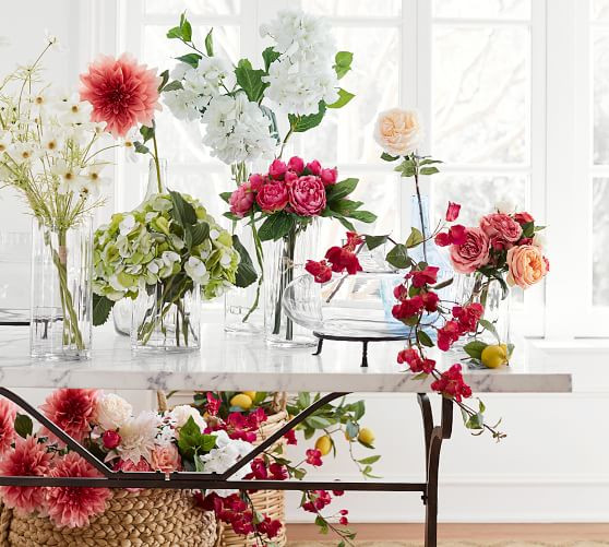 Faux Hydrangea Stem - White | Pottery Barn (US)