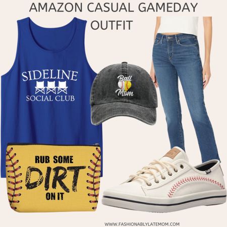  Casual game day fashion! 
Fashionablylatemom 
Keds Women's Kickstart Pennant Sneaker
Funny Softball Gifts Baseball Mom Makeup Bag Softball Stuff Inspirational Birthday Christmas Friendship Gifts for Women Softball Baseball Lovers Team Female Coworkers Friends BFF Besties
Embroidered Ball Mom Hat for Women, Adjustable Washed Baseball Softball Mama Cap
Signature by Levi Strauss & Co. Gold Women's Curvy Totally Shaping Straight Jeans (Available in Plus Size)
SIDELINE WATCHING Tank Top

#LTKsalealert #LTKActive #LTKstyletip