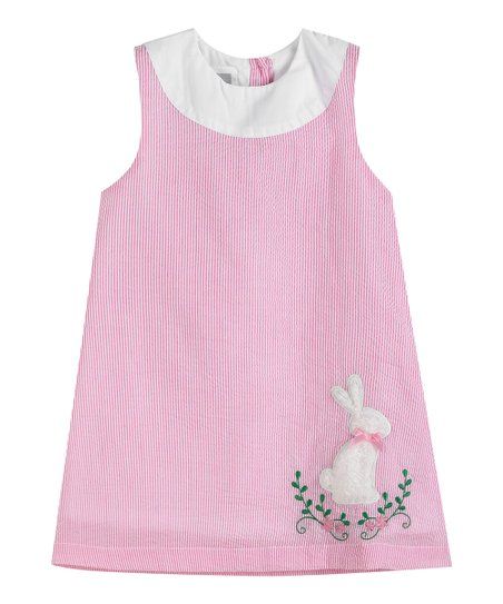 Pink Fuzzy-Bunny Sleeveless Dress - Infant & Toddler | Zulily
