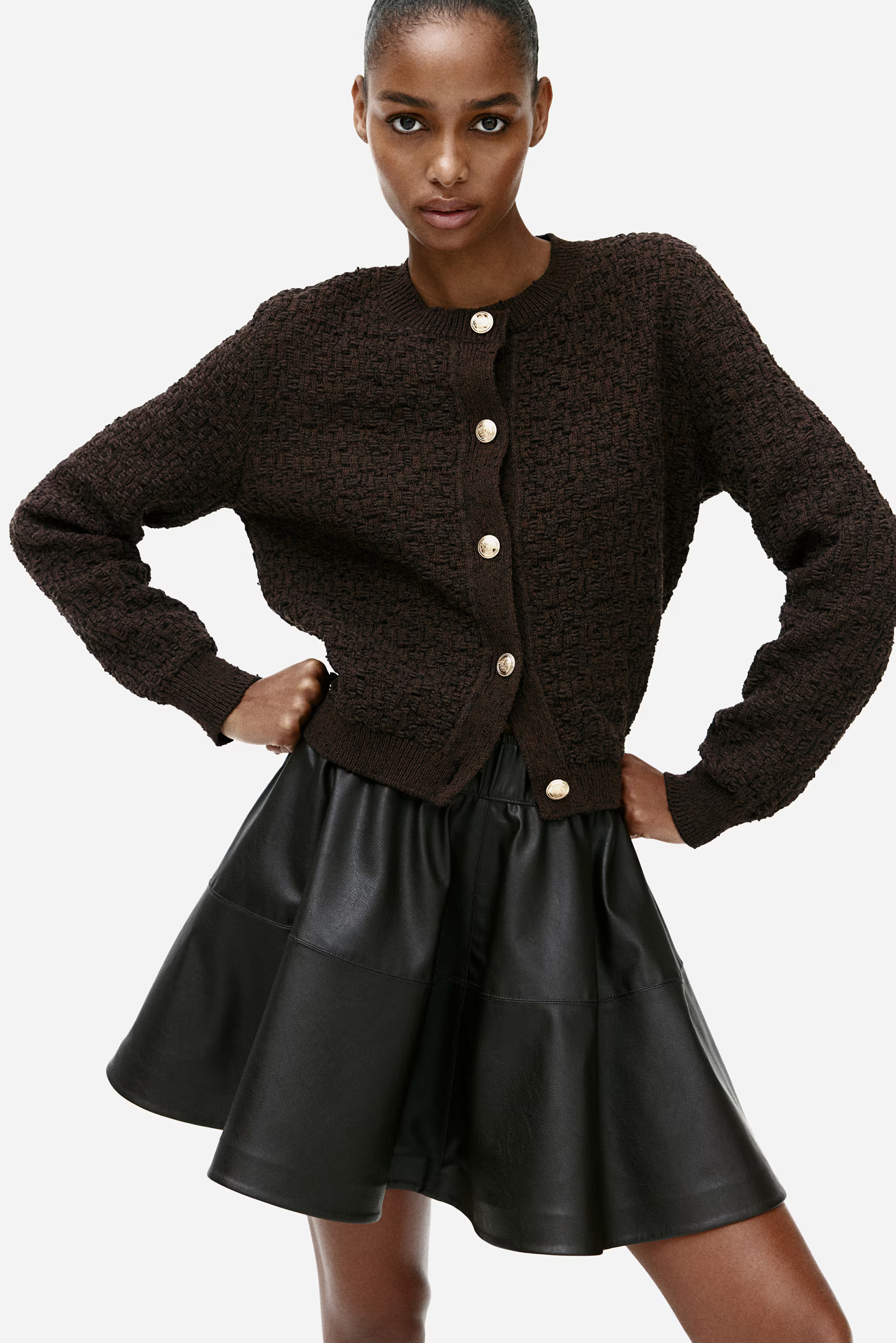 Cardigan in textured knit | H&M (DE, AT, CH, NL, FI)
