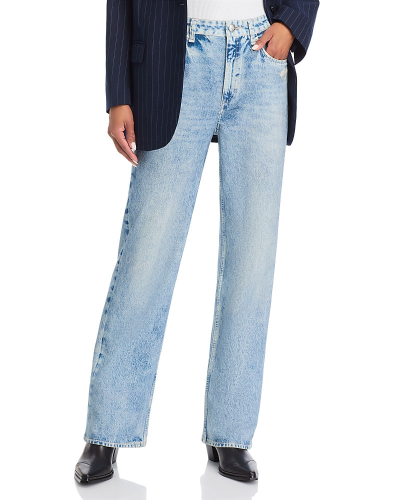 rag & bone Miramar Shea High Rise Relaxed Cotton Terry Sweatpant Jeans in Riverly | Bloomingdale's (US)