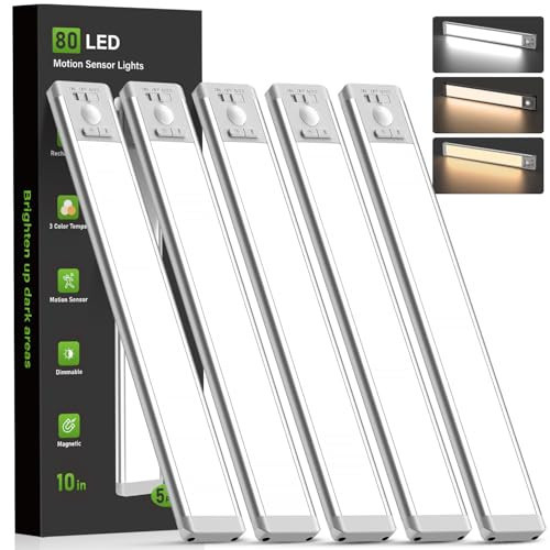 10inch Under Cabinet Lighting, Wireless Motion Sensor Light Indoor, 5 Pack | Amazon (US)