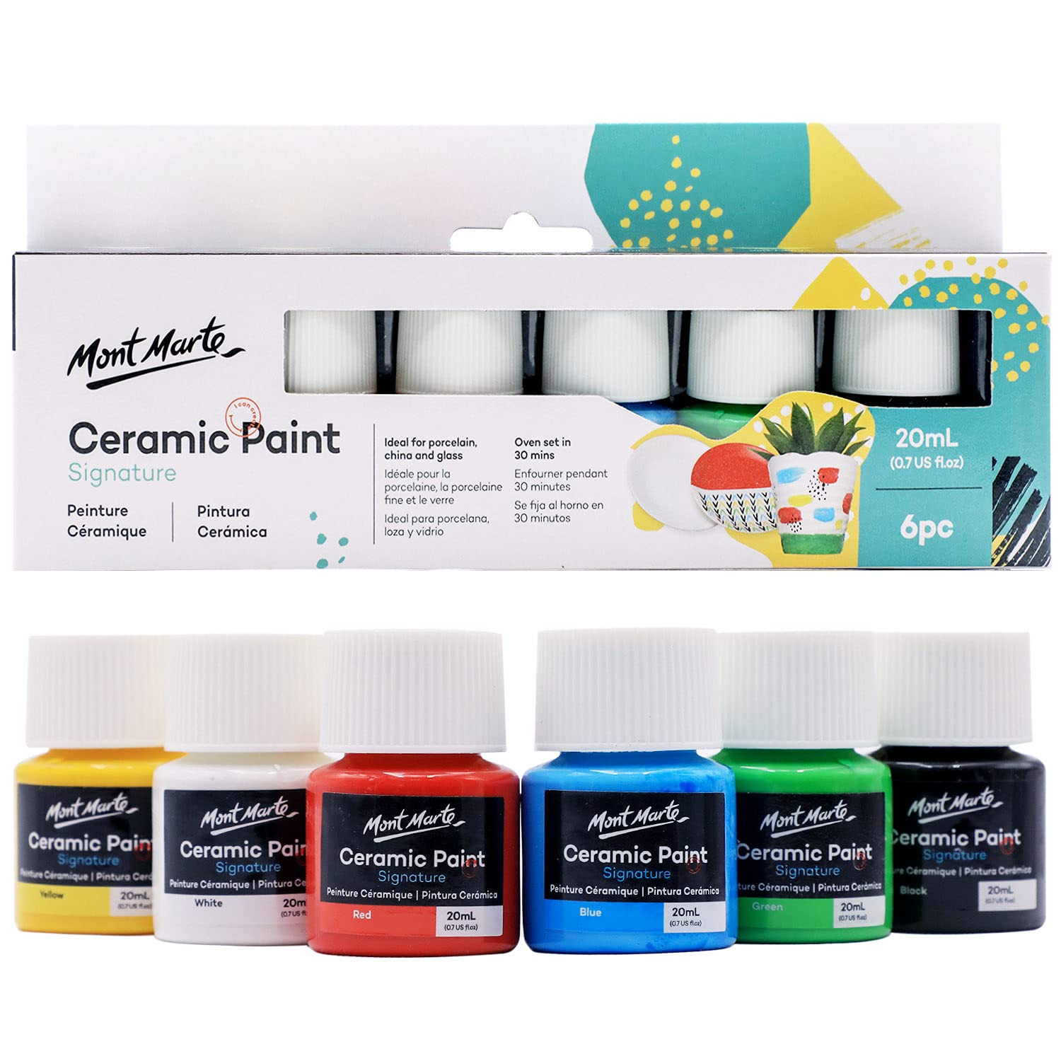 Mont Marte Ceramic Liquid Paint 6pce x 20ml | Amazon (US)
