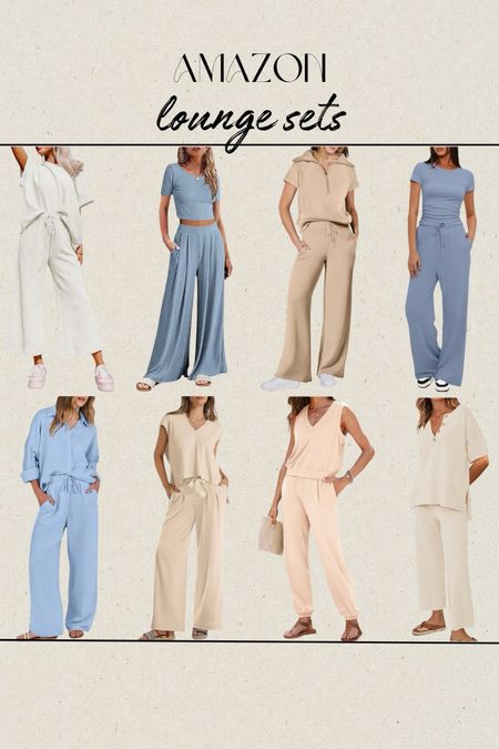 Lounge sets, loungewear, two piece sets, Amazon lounge wear, matching set, airport outfit, travel outfit 



#LTKSeasonal #LTKtravel #LTKsalealert