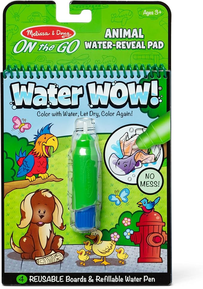 Melissa & Doug On the Go Water Wow! Reusable Water-Reveal Activity Pad - Animals | Amazon (US)
