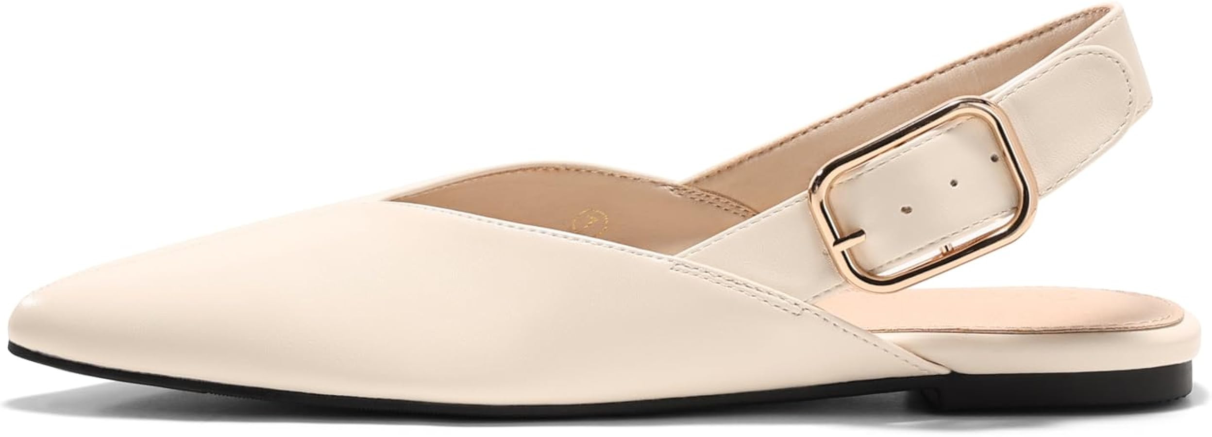 Coutgo Womens Flat Mules Closed Pointed Toe Slingback Slip On Flats Work Office Dress Sandal Shoe... | Amazon (US)