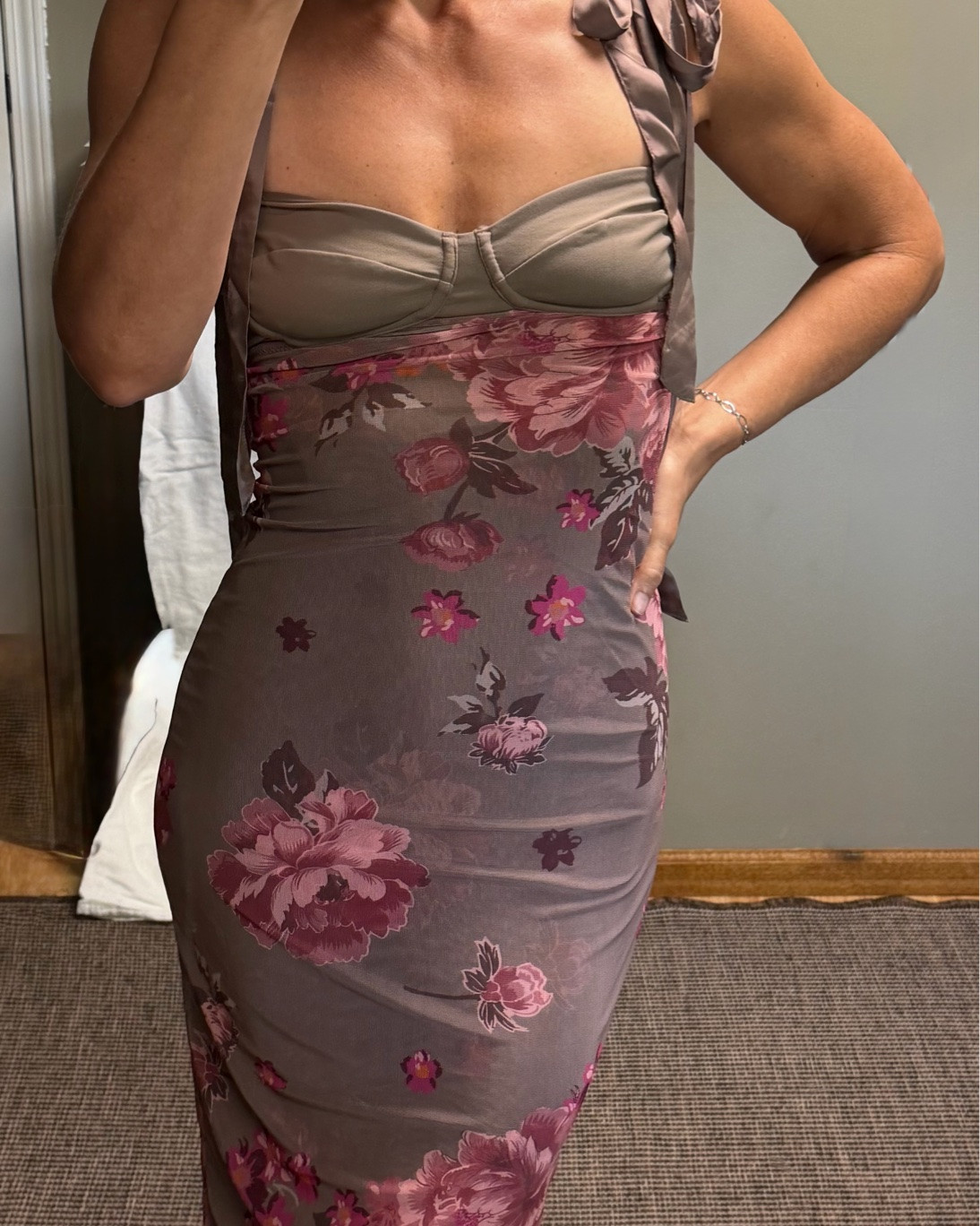 This is the dress that makes you hope someone plans a wedding. 🌸✨

Romantic, feminine, and so flattering. The ribbon tie straps, sweetheart neckline, and floral print make it look far more expensive than it is.

✨ Dress: XS

#LTKgrwm #LTKOver40 #LTKBeauty