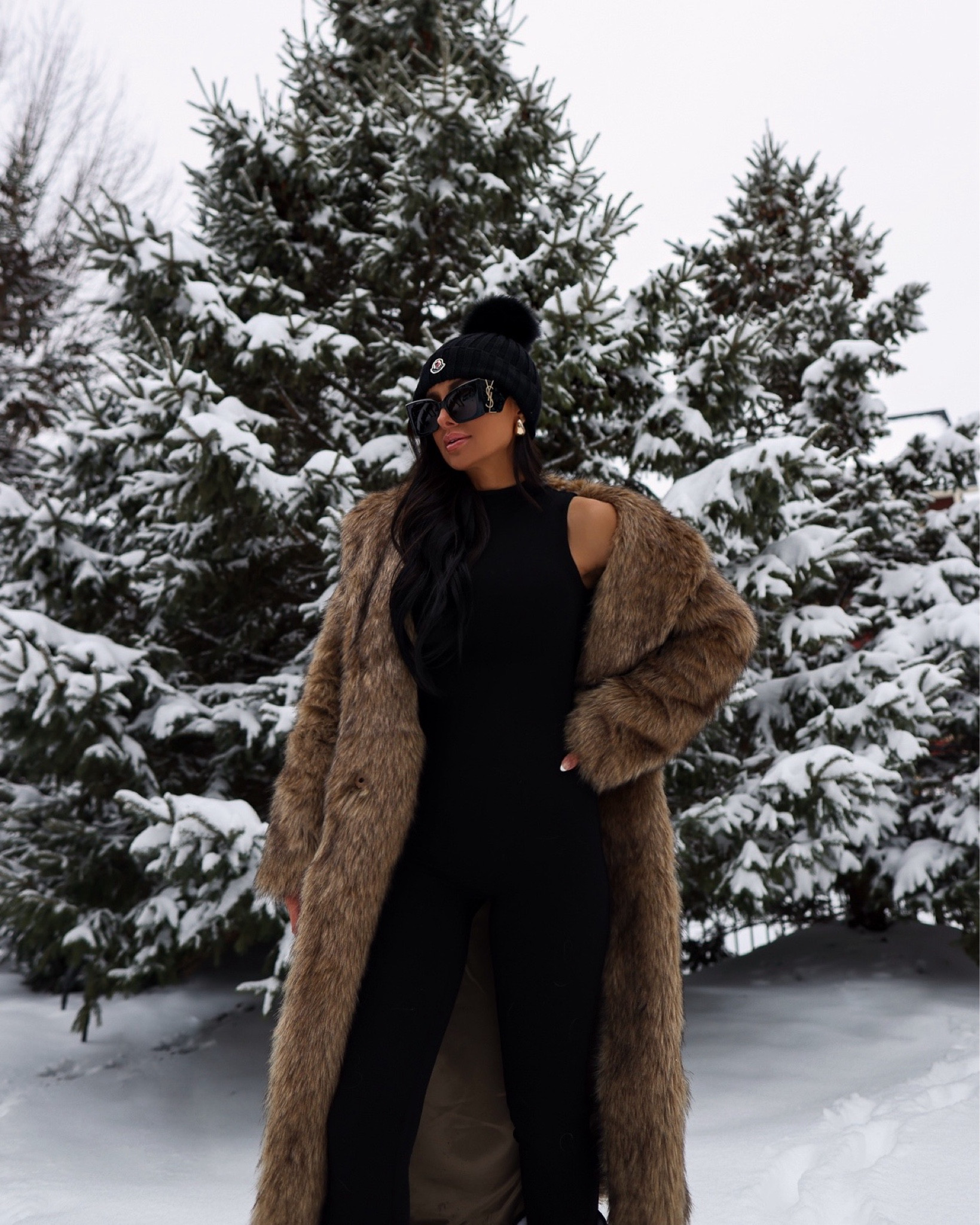 Winter outfit ideas
Abercrombie faux fur coat wearing an XS
Nordstrom jumpsuit wearing a small
Moon Boots
Moncler beanie 
Amazon earrings 



#LTKGiftGuide #LTKFindsUnder100 #LTKHoliday