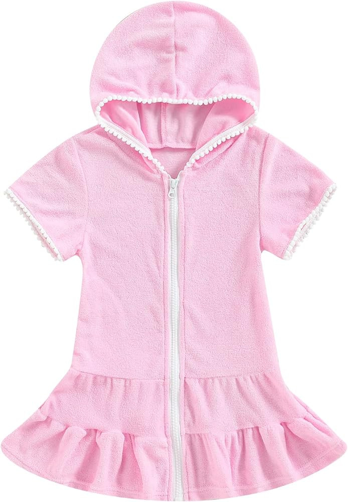 Toddler Little Girl Swim Cover Up Beach Towel Robe Bathing Suit Cover Ups Swimsuit Summer Baby Be... | Amazon (US)