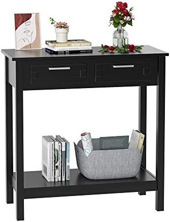 Kealive Console Table with Drawers, Tall Entryway Table with 2-Tier Storage Shelf, Sofa Entry Tab... | Amazon (US)