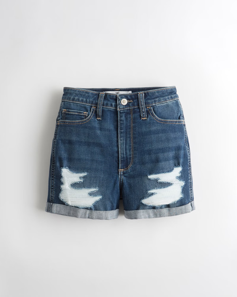 Curvy Soft Stretch Ultra High-Rise Denim Short 3" | Hollister (US)