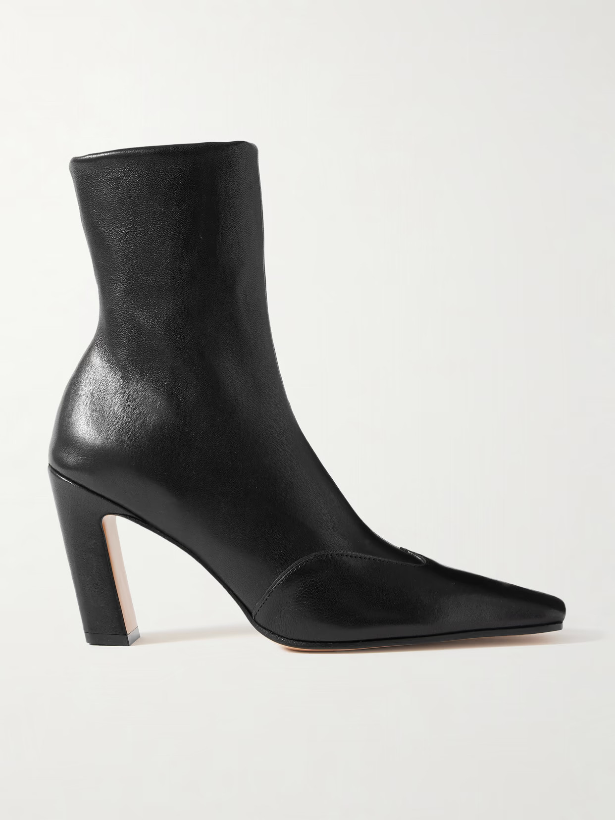 KHAITE - Nevada Leather Ankle Boots - Black | NET-A-PORTER (US)