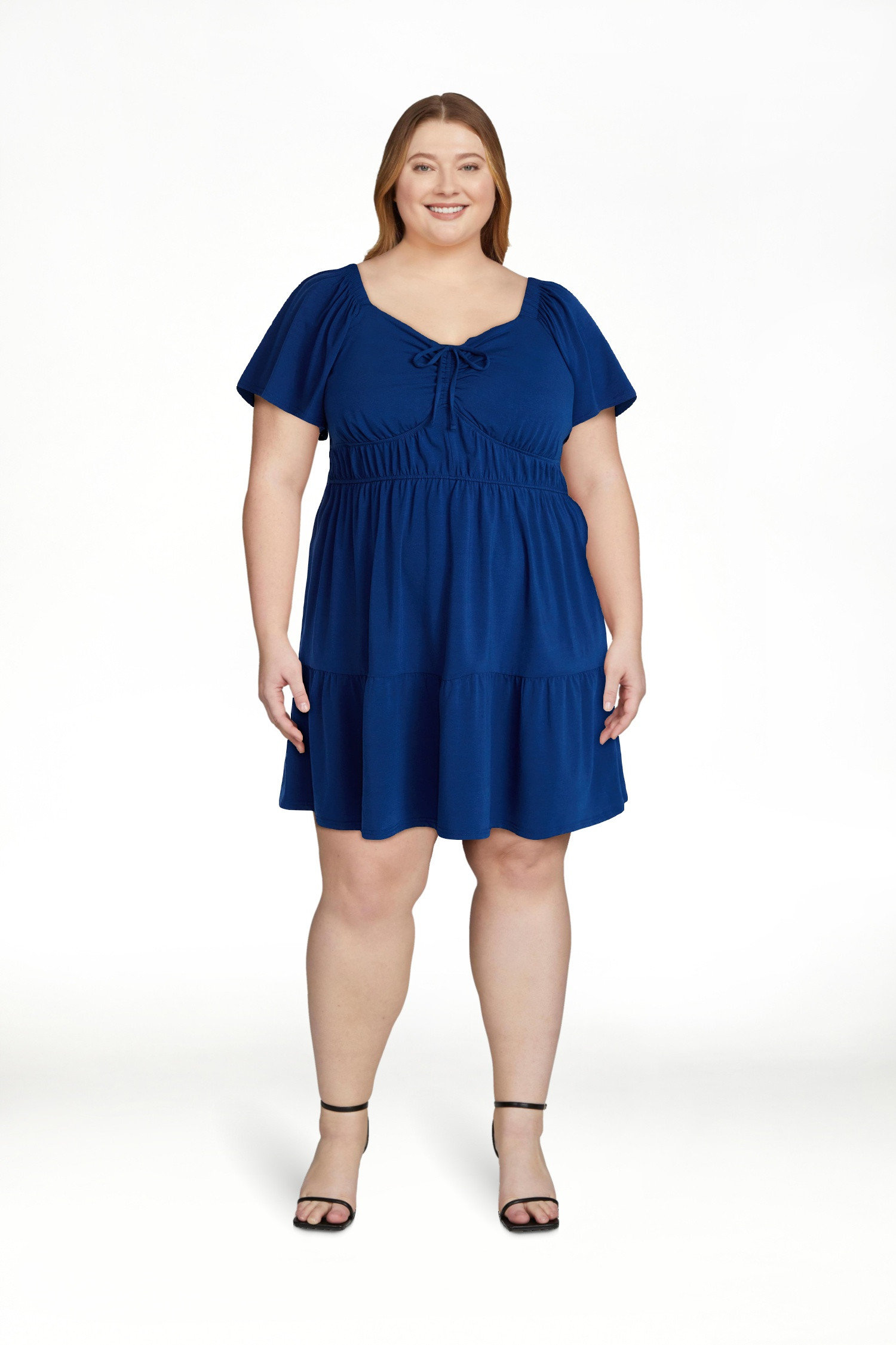 Terra & Sky Women's Plus Tiered Mini Dress, Sizes 0X-5X | Walmart (US)