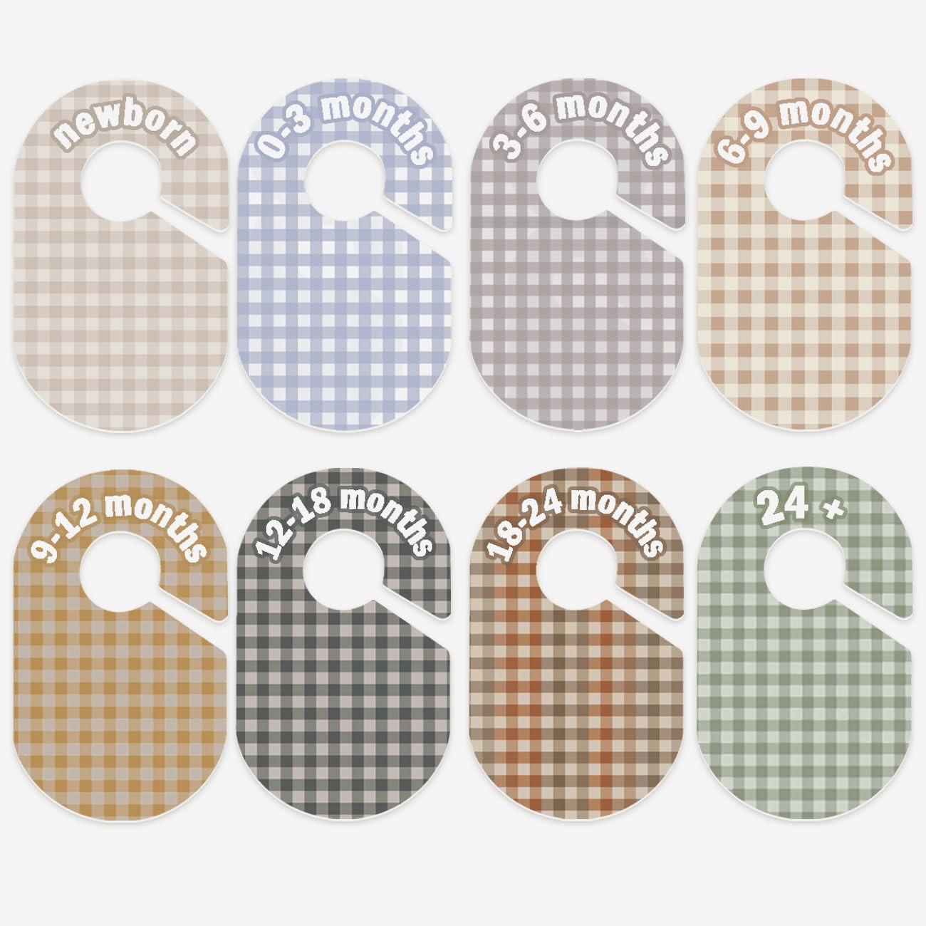Baby Closet Divider, Baby Wardrobe Organizer, Double-Sided Pastel Gingham Design, Nursery Decor C... | Amazon (US)