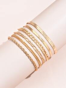 6pcs Simple Chain Bracelet | SHEIN