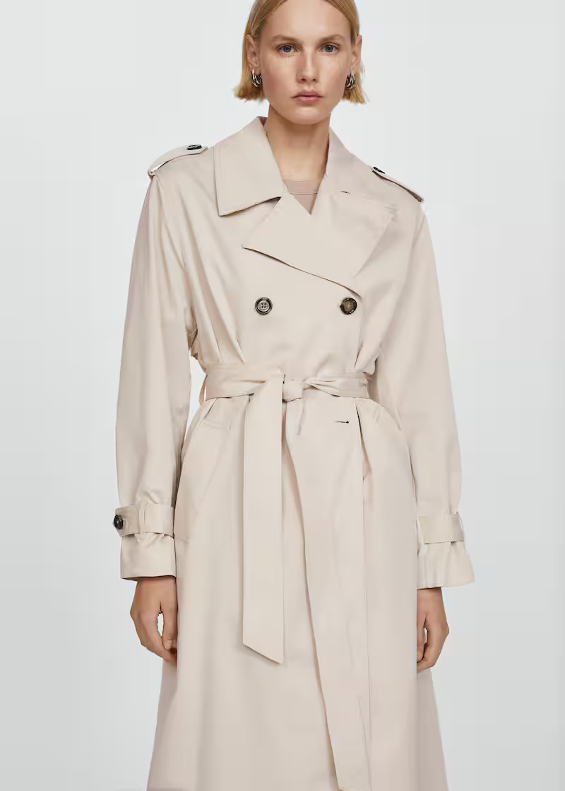 Double-button trench coat -  Women | Mango USA | MANGO (US)