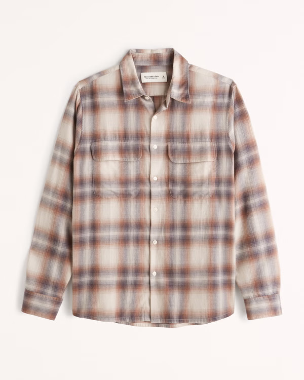 Drapey Flannel | Abercrombie & Fitch (US)