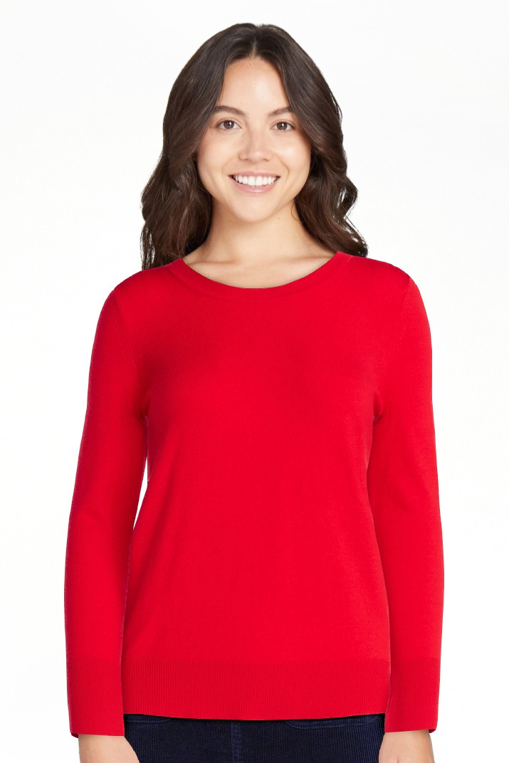Free Assembly Women's Cozy Yarn Crewneck Sweater with Long Sleeves, Lightweight, Sizes XS-XXL | Walmart (US)