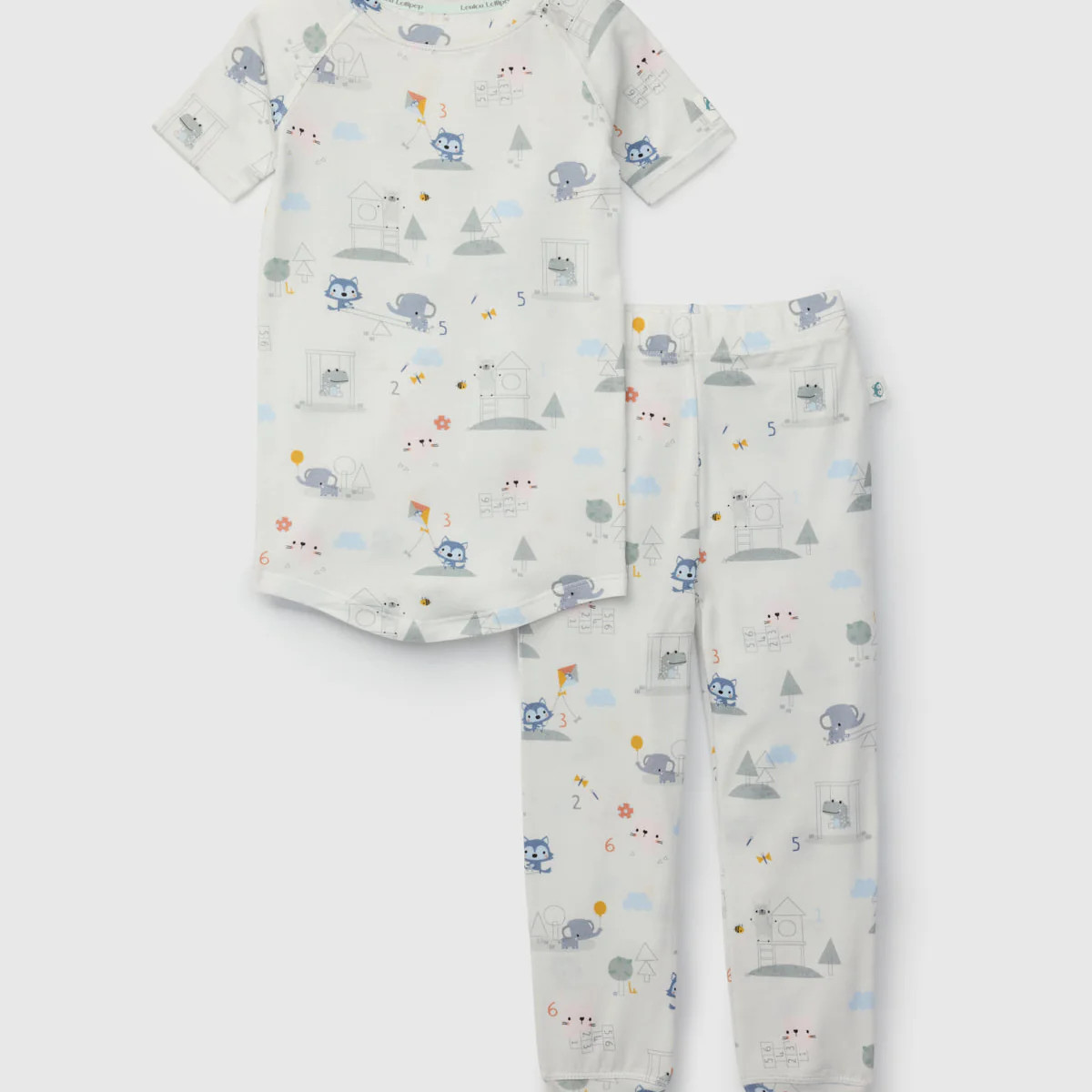 Short Sleeve Long Pants Pajama Set - Mini Mathletes | Loulou Lollipop 