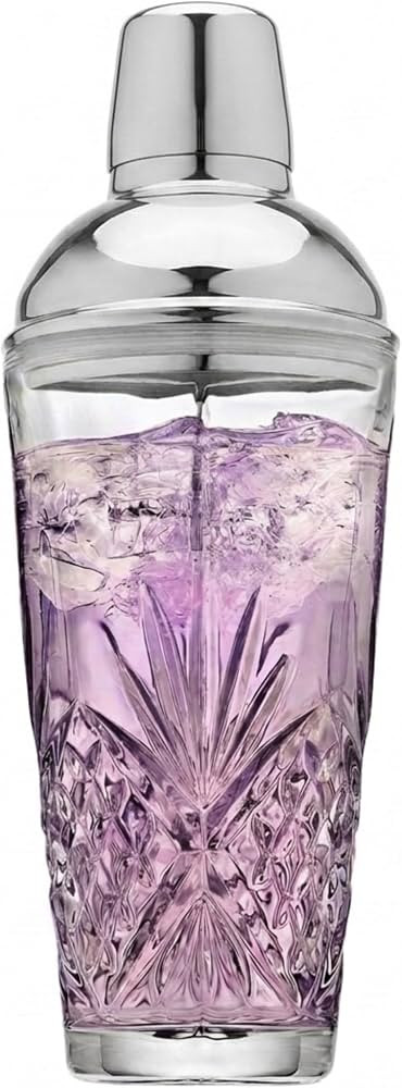 Godinger Dublin Crystal Cocktail Shaker with Lid - Glass Martini Shaker, Drink Shaker for Home Ba... | Amazon (US)