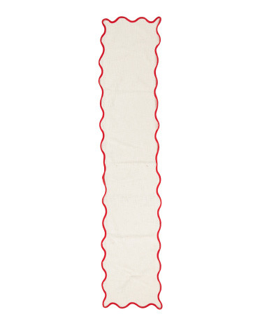 Scalloped Edge Velvet Table Runner | TJ Maxx