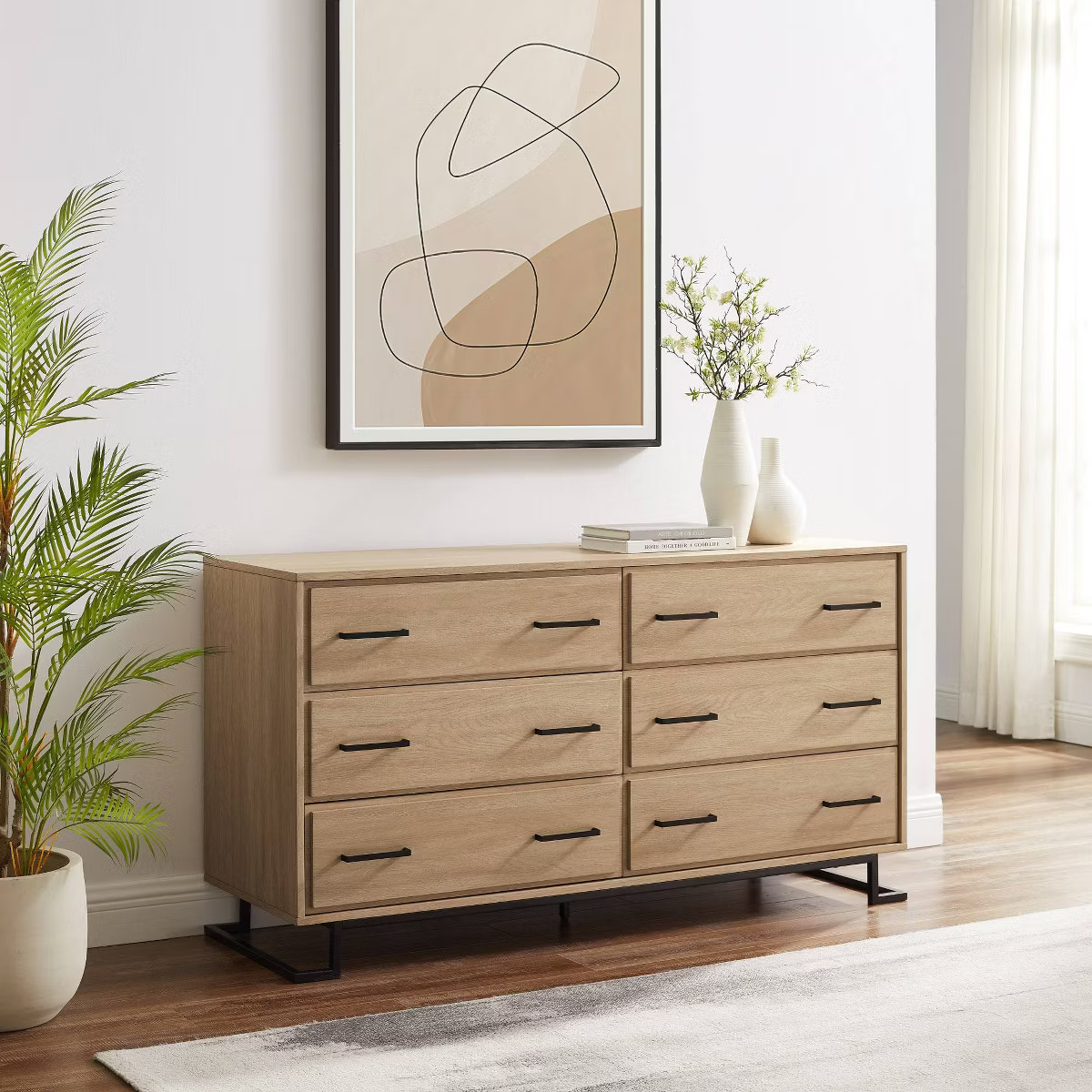 Saracina Home Modern Bent Leg 6 Drawer Dresser | Target