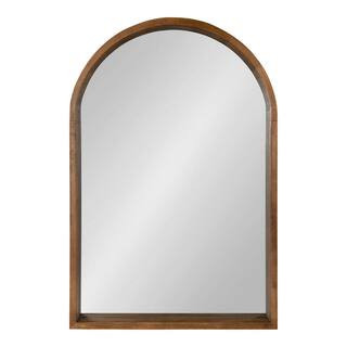 Kate and Laurel Medium Arch Rustic Brown Classic Mirror (36 in. H x 24 in. W) 216630 - The Home D... | The Home Depot