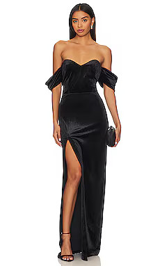 Amanda Uprichard X Revolve Falcon Gown in Black from Revolve.com | Revolve Clothing (Global)