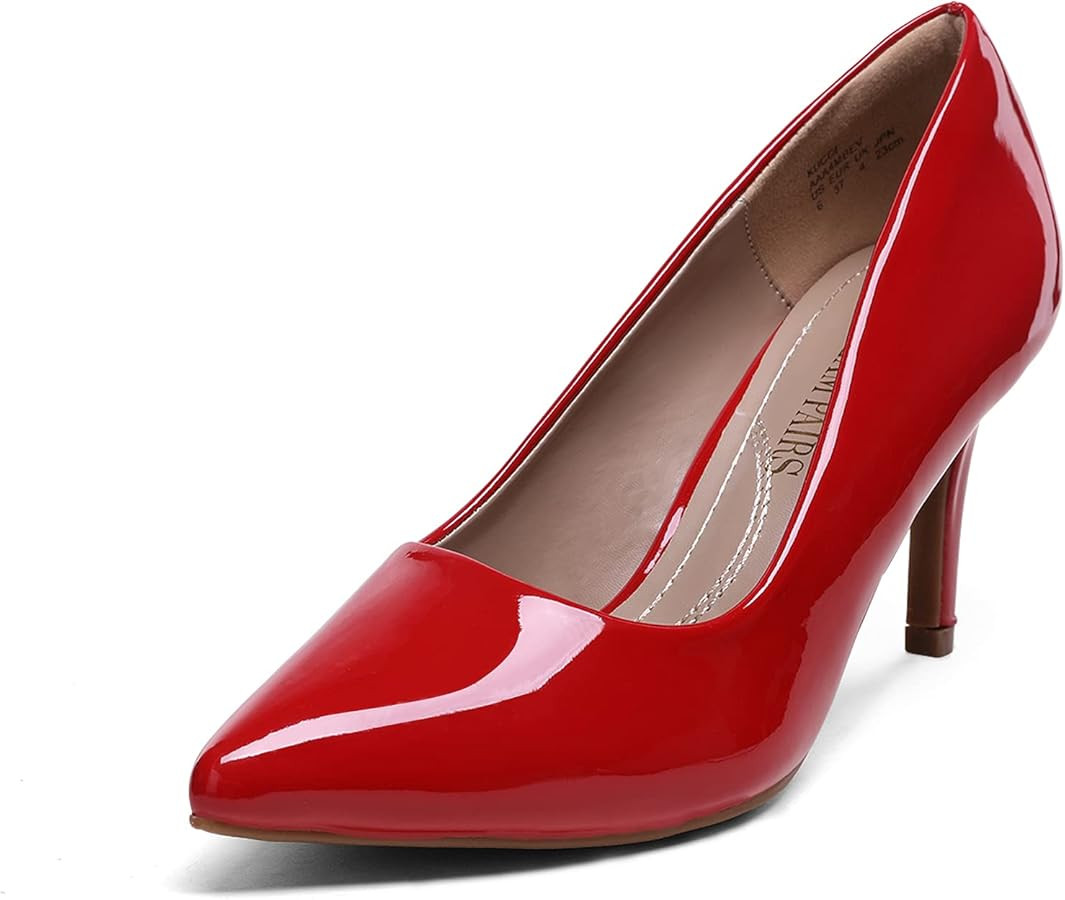 DREAM PAIRS Women's High Stiletto Heels Closed Pointed Toe Dress Pumps Shoes for Wedding Work Off... | Amazon (US)