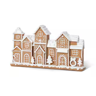 6.5 in. H Christmas Resin Gingerbread Townhouse Table Decor | The Home Depot
