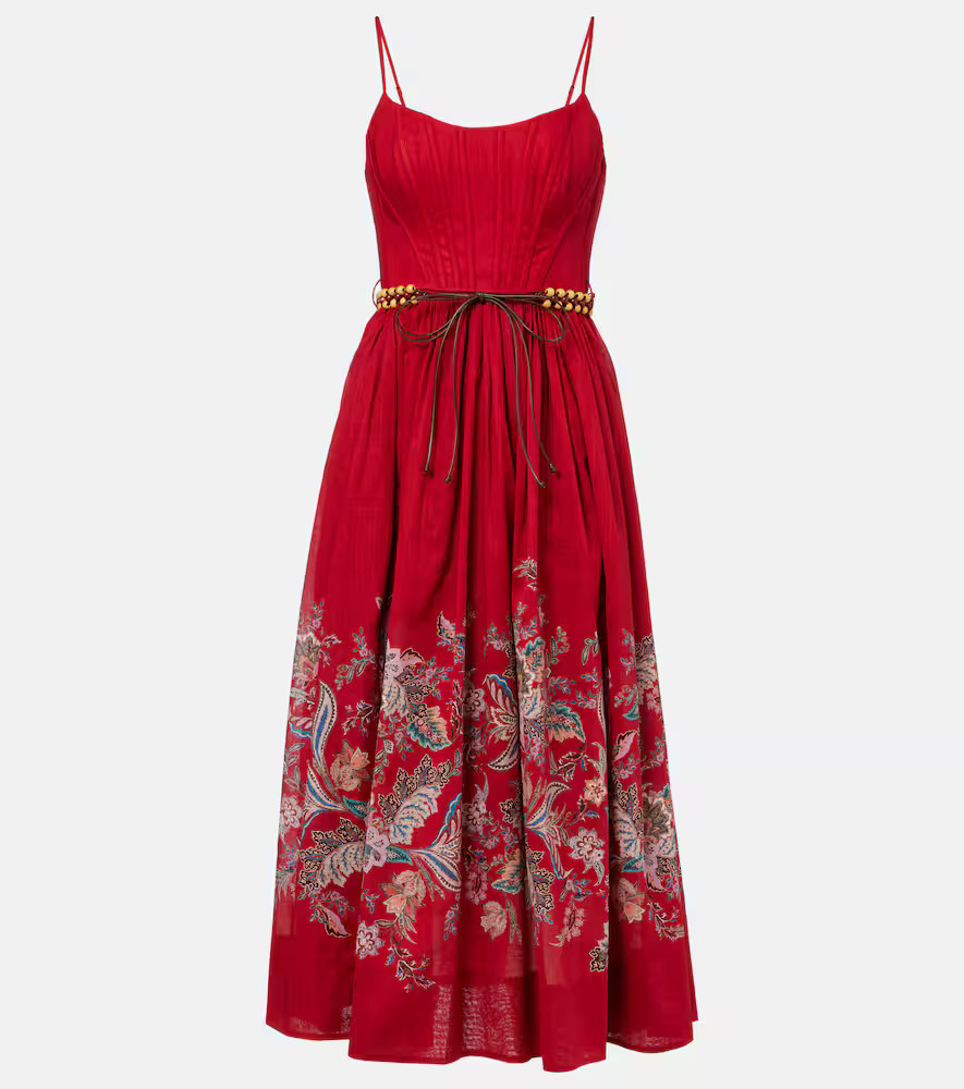 Zimmermann Rhiannon gathered paisley cotton midi dress | Mytheresa (DACH)