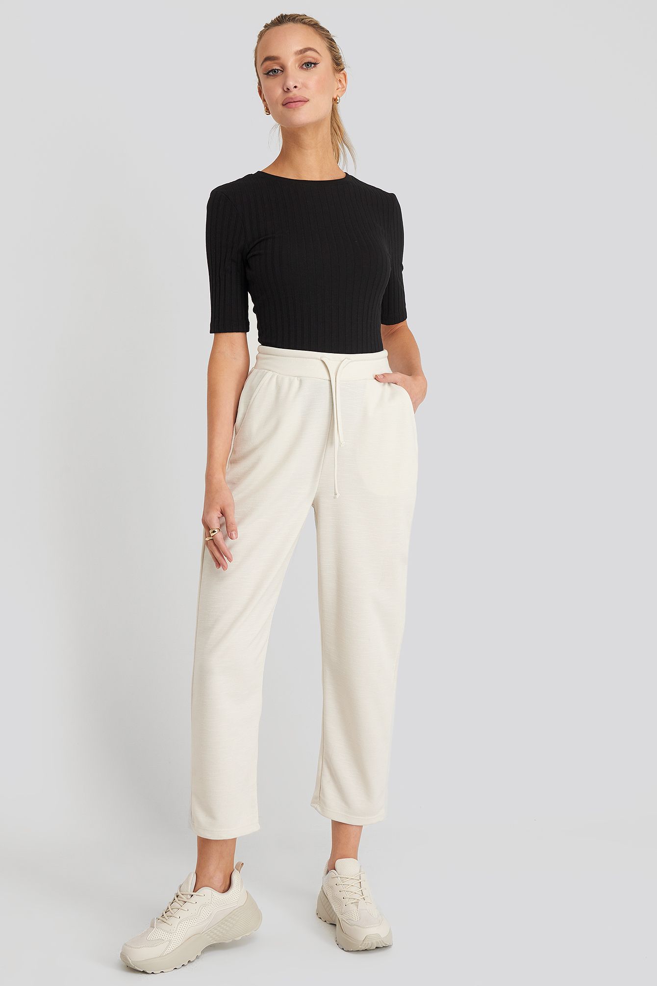 Basic Slip Pants White | NA-KD DE, AT, CH