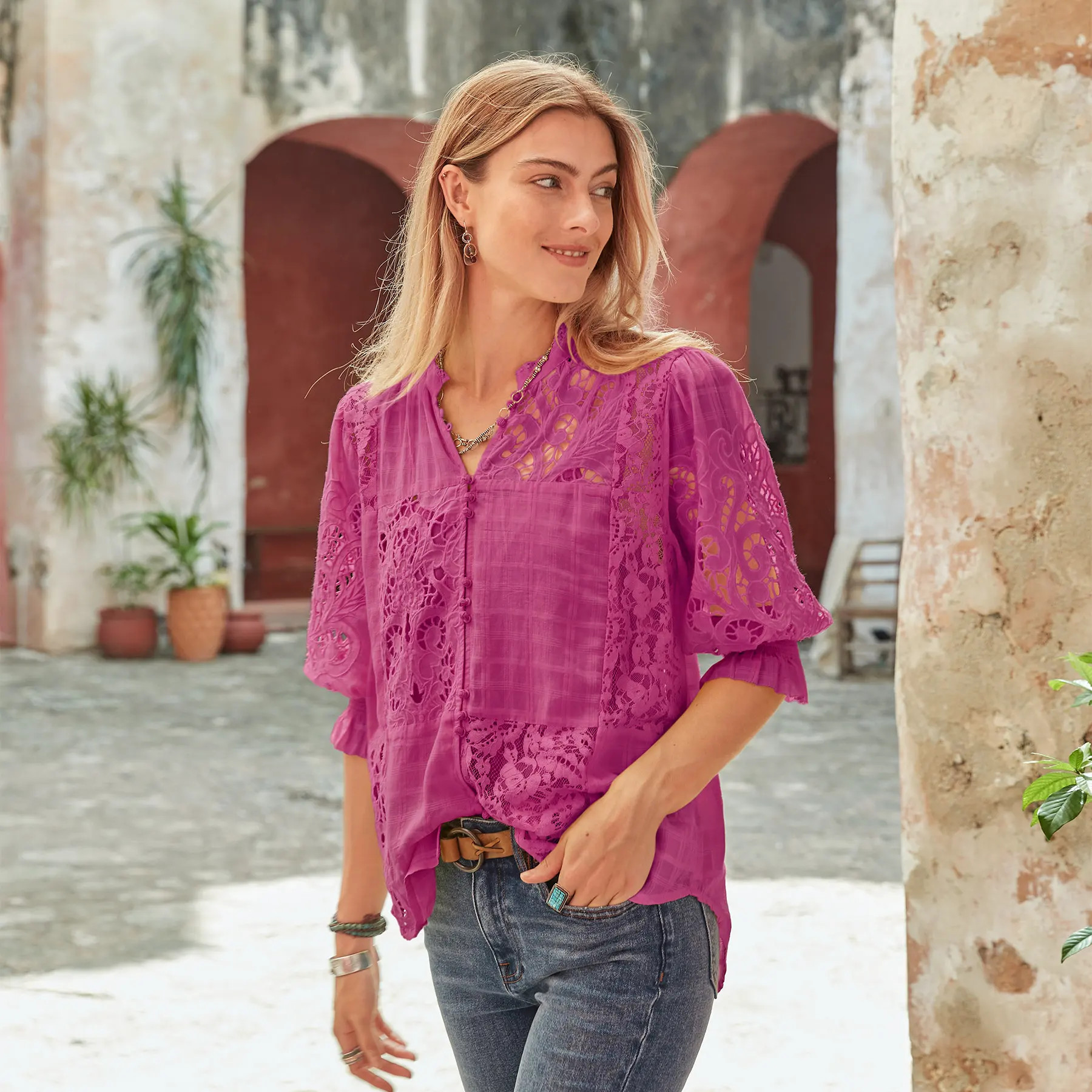 Garbo Lace Top | Sundance Catalog