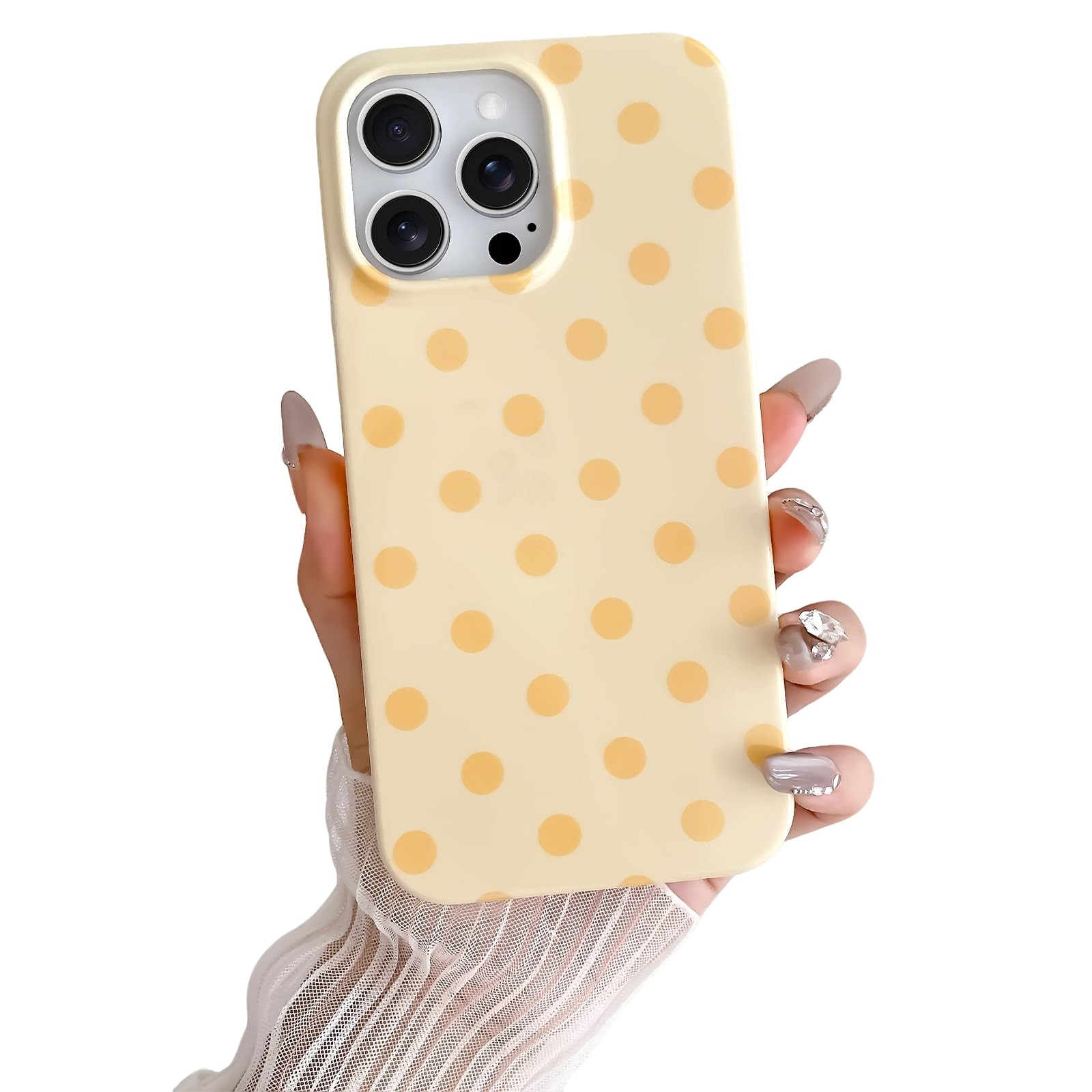 Skyseaco for iPhone 15 Pro Max Case Cute Polka Dot Aesthetics Design Phone Case Soft Slim TPU Sho... | Amazon (US)