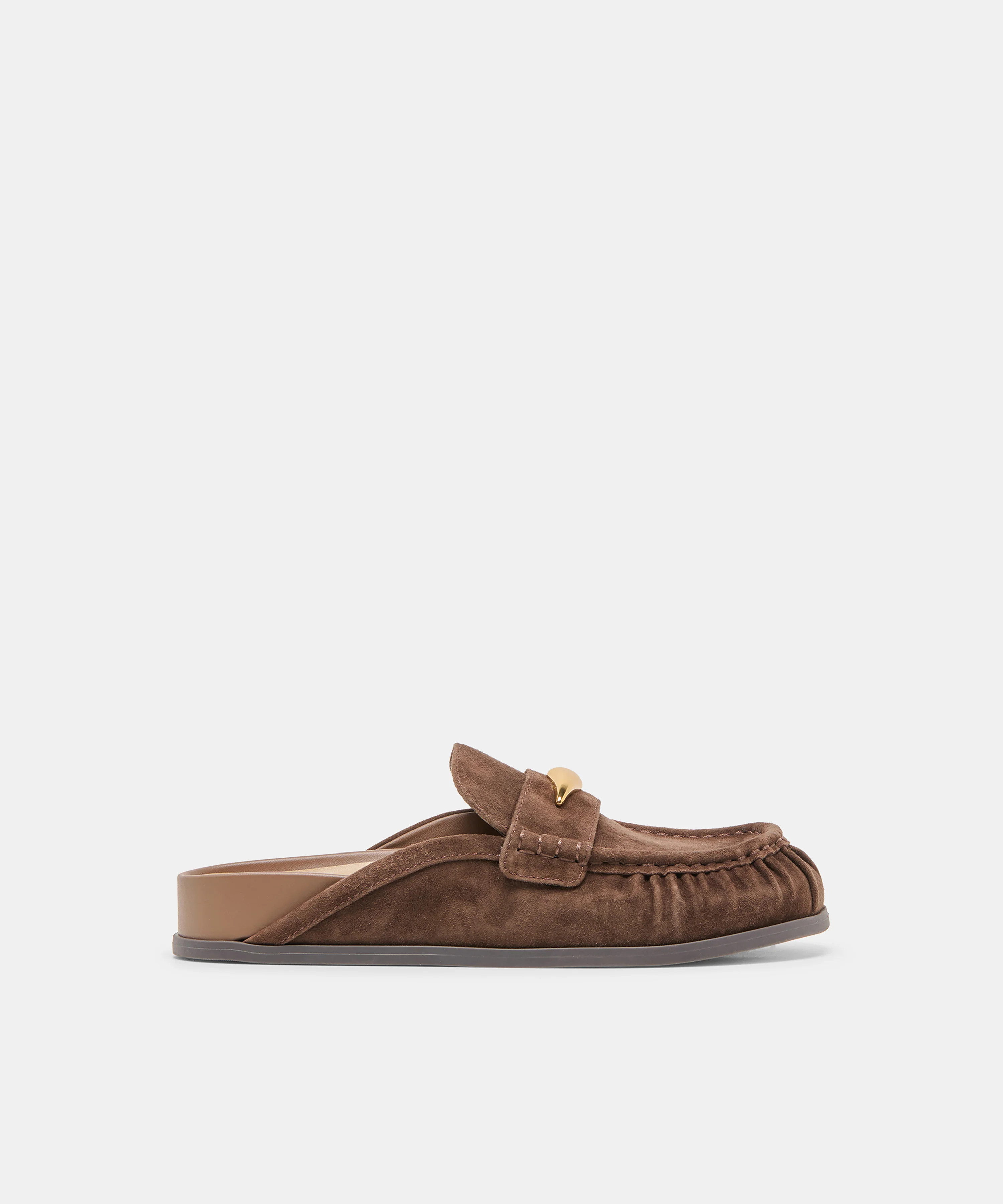 Jodero Flats Dk Brown Suede | DolceVita.com