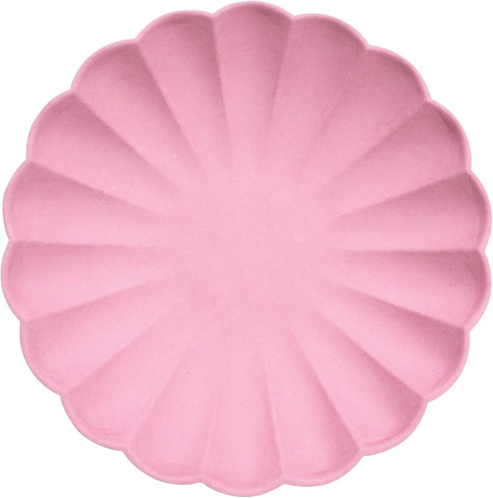 Meri Meri Small Compostable Bamboo Plates In Bubblegum Pink | Amazon (US)