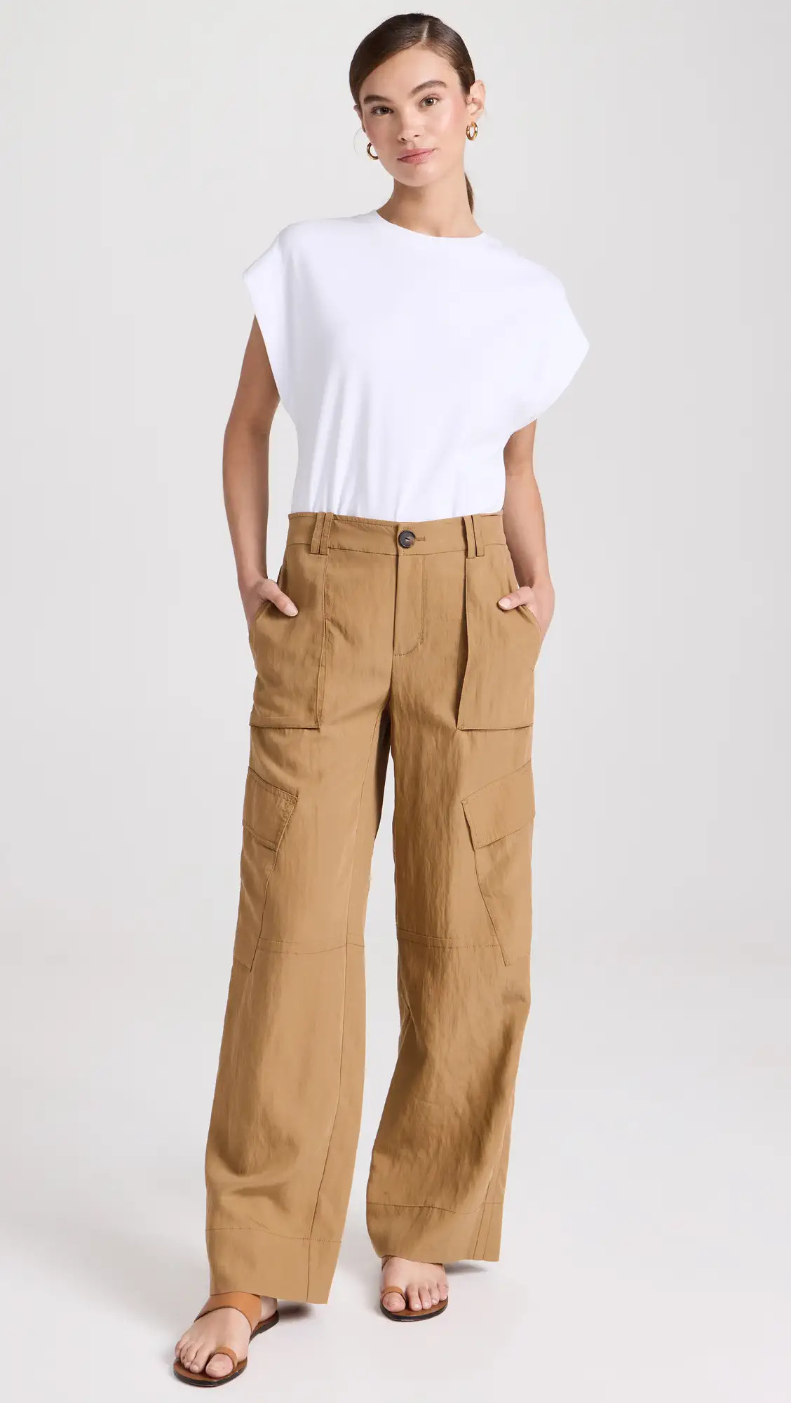 Vince Mid Rise Fluid Cargo Trousers | Shopbop | Shopbop
