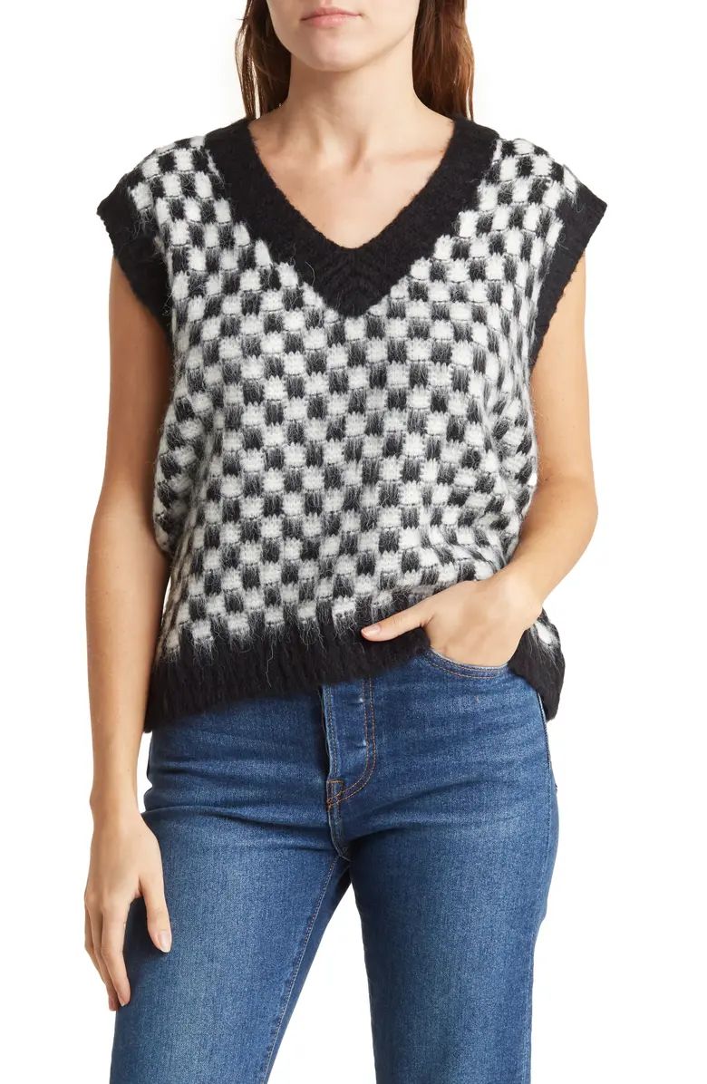 FRNCH Checkered Knit Vest | Nordstromrack | Nordstrom Rack