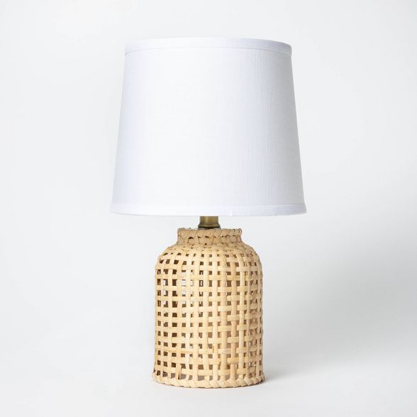 Cylinder Rattan Accent Lamp Brown - Threshold™ | Target