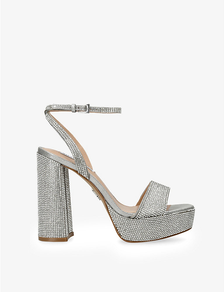 Lessa R rhinestone-embellished woven platform sandals | Selfridges