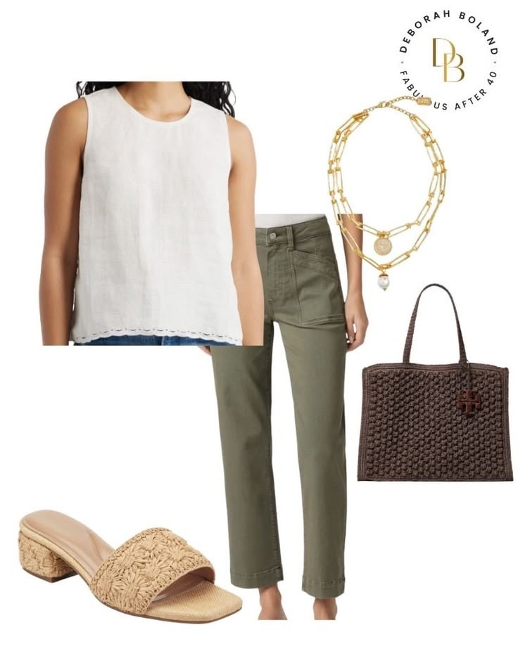You know those outfits that just make getting dressed feel easy? This spring look with cargo pants, a flowy sleeveless top, and comfy slides is exactly that for me. ☀️

Personally, I love how cargo pants add a little structure while the soft top keeps everything feminine and relaxed.

Style takeaway: when you mix one relaxed piece with something soft and flowy, the whole outfit feels effortlessly modern instead of sloppy.

This is the kind of look I’d wear on repeat all spring long. ✨

#LTKSeasonal #LTKootd #LTKOver40