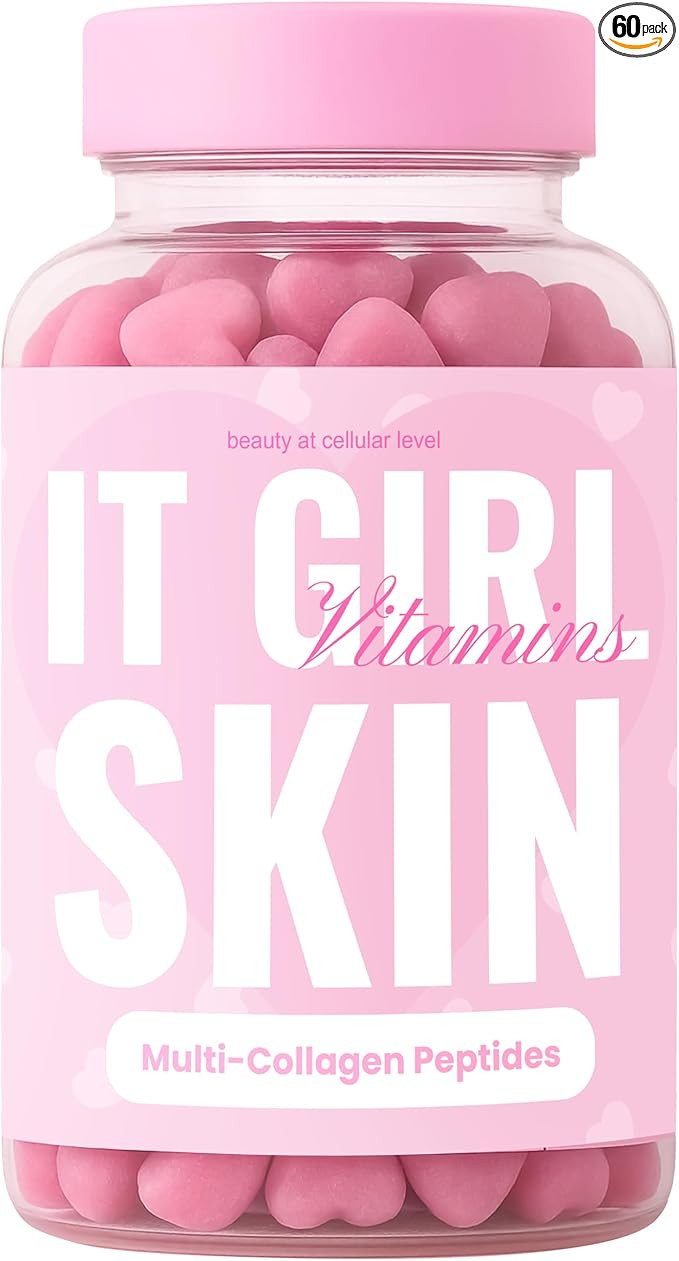 Skin Gummies for Women - Beauty Vitamin Gummy with Multi Collagen Peptides, Hyaluronic Acid, Reti... | Amazon (US)