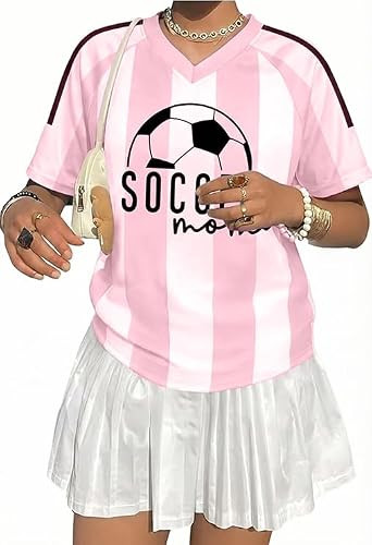 Soccer Cup 2026 Shirt Women Argentina Jersey Shirt Oversized Soccer Mom Tshirts Y2k V Neck Short ... | Amazon (US)
