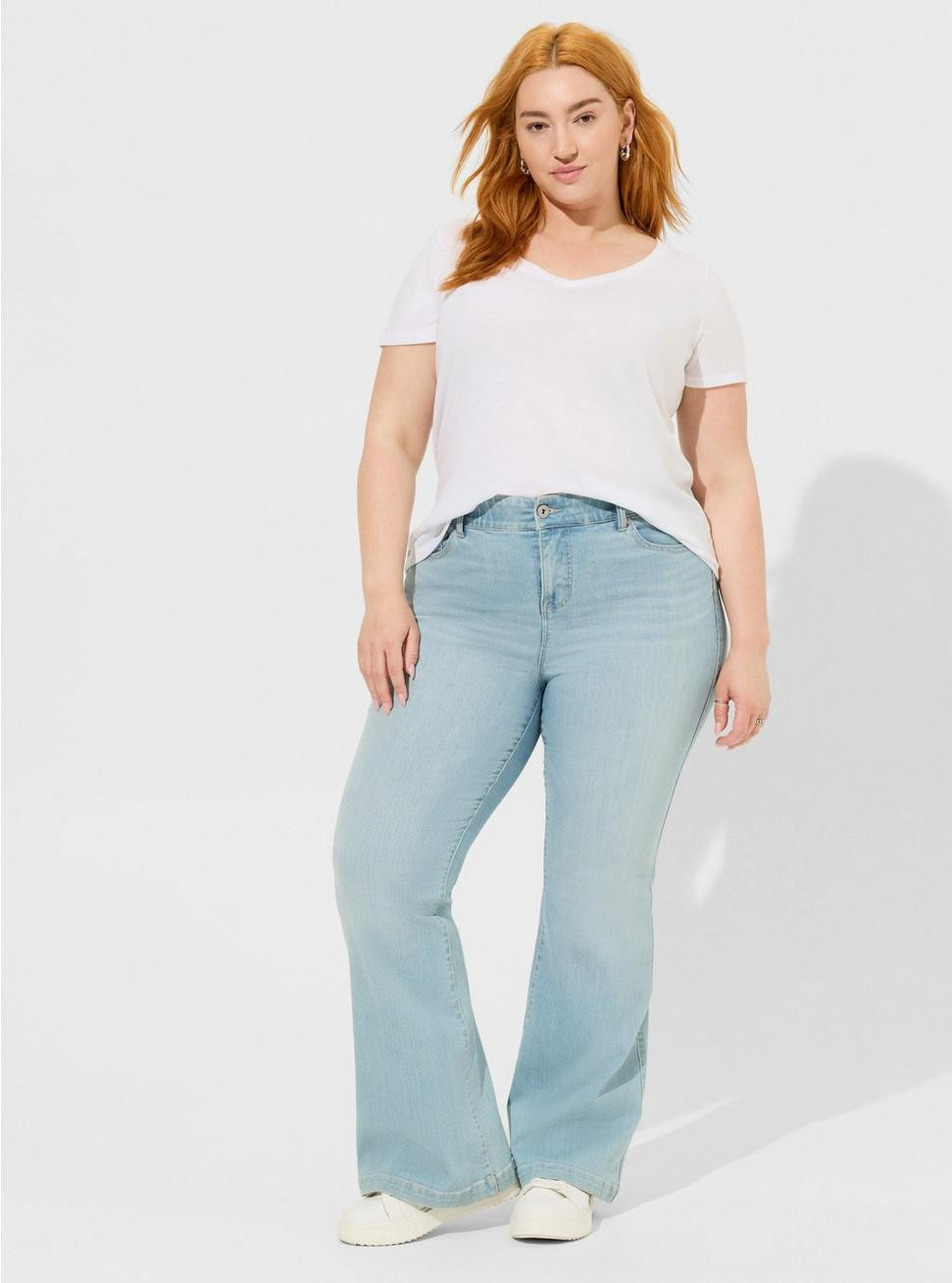 Bombshell Flare Premium Stretch High-Rise Jean | Torrid (US & Canada)