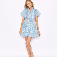 Ditsy Floral Ruffle Front Shirt Dress | Sail to Sable
