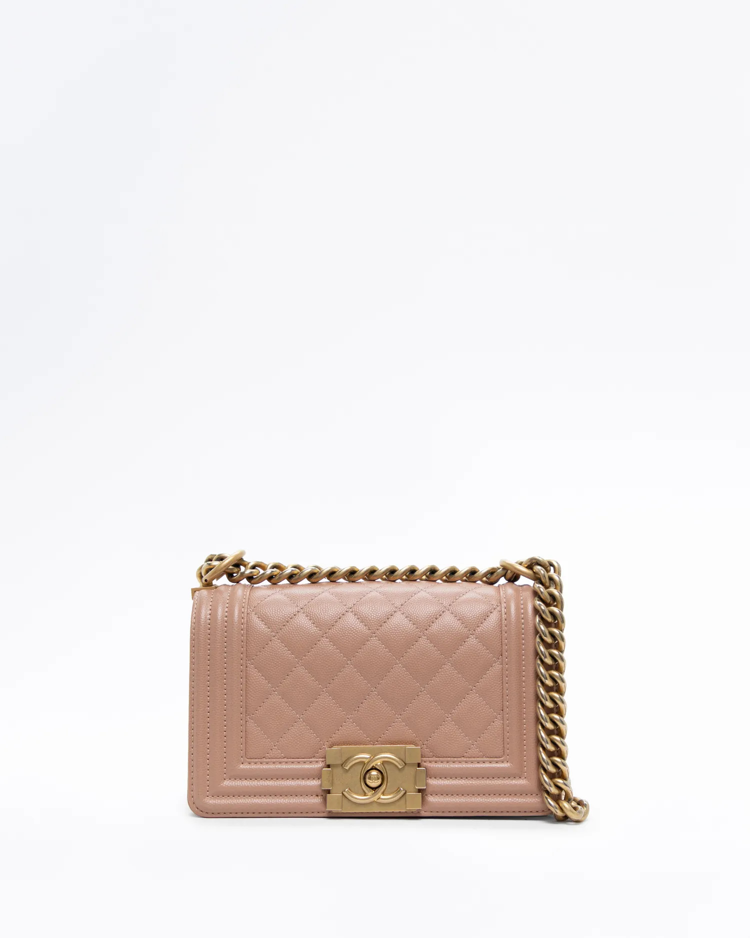 Caviar Quilted Small Boy Bag | Vivrelle