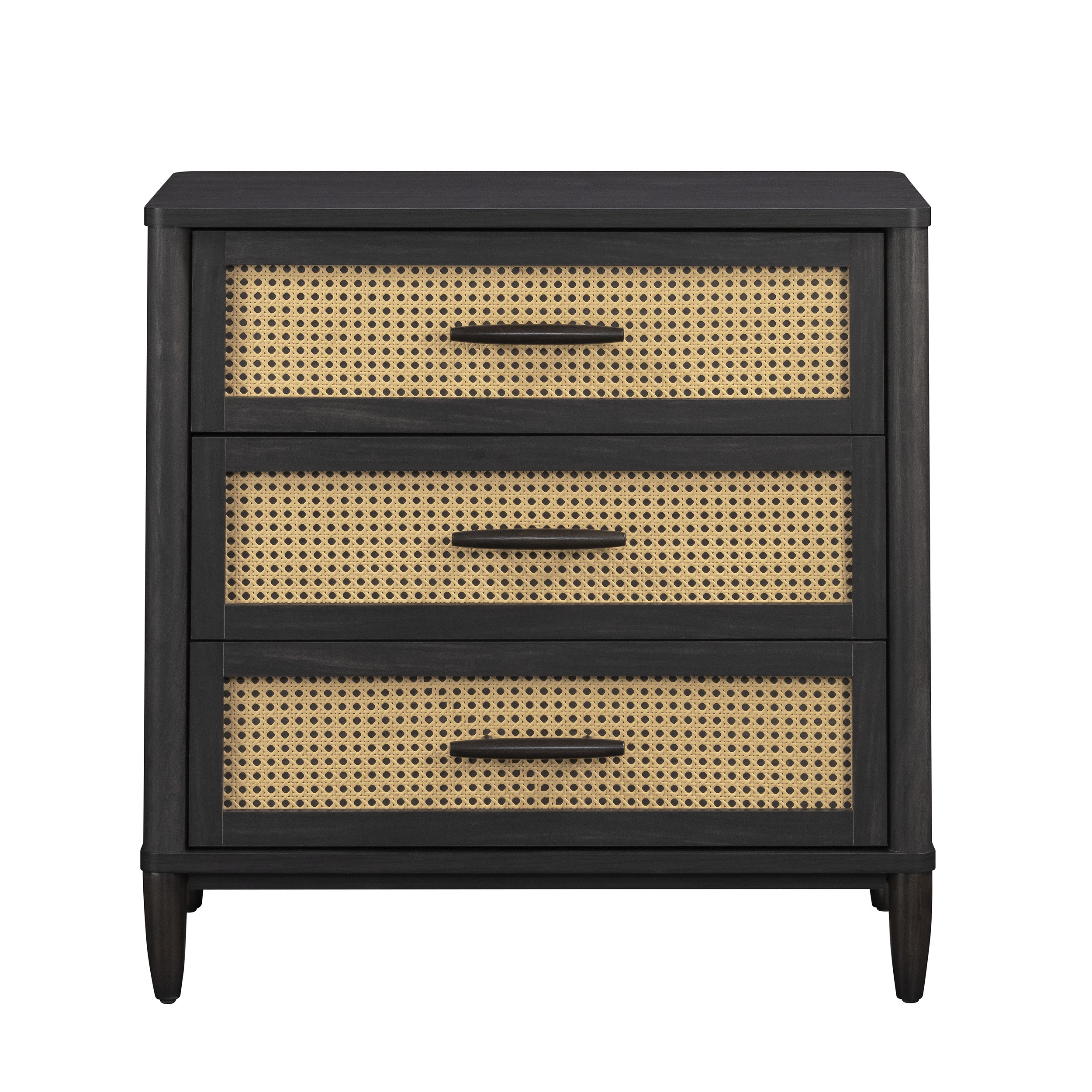 Better Homes & Gardens Springwood Caning 3-Drawer Chest with USB, Charcoal finish: | Walmart (US)