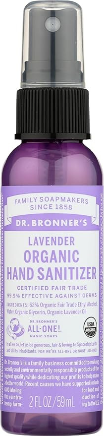 Dr. Bronner's Hand Sanitizer - Lavender - 2 Oz | Amazon (US)