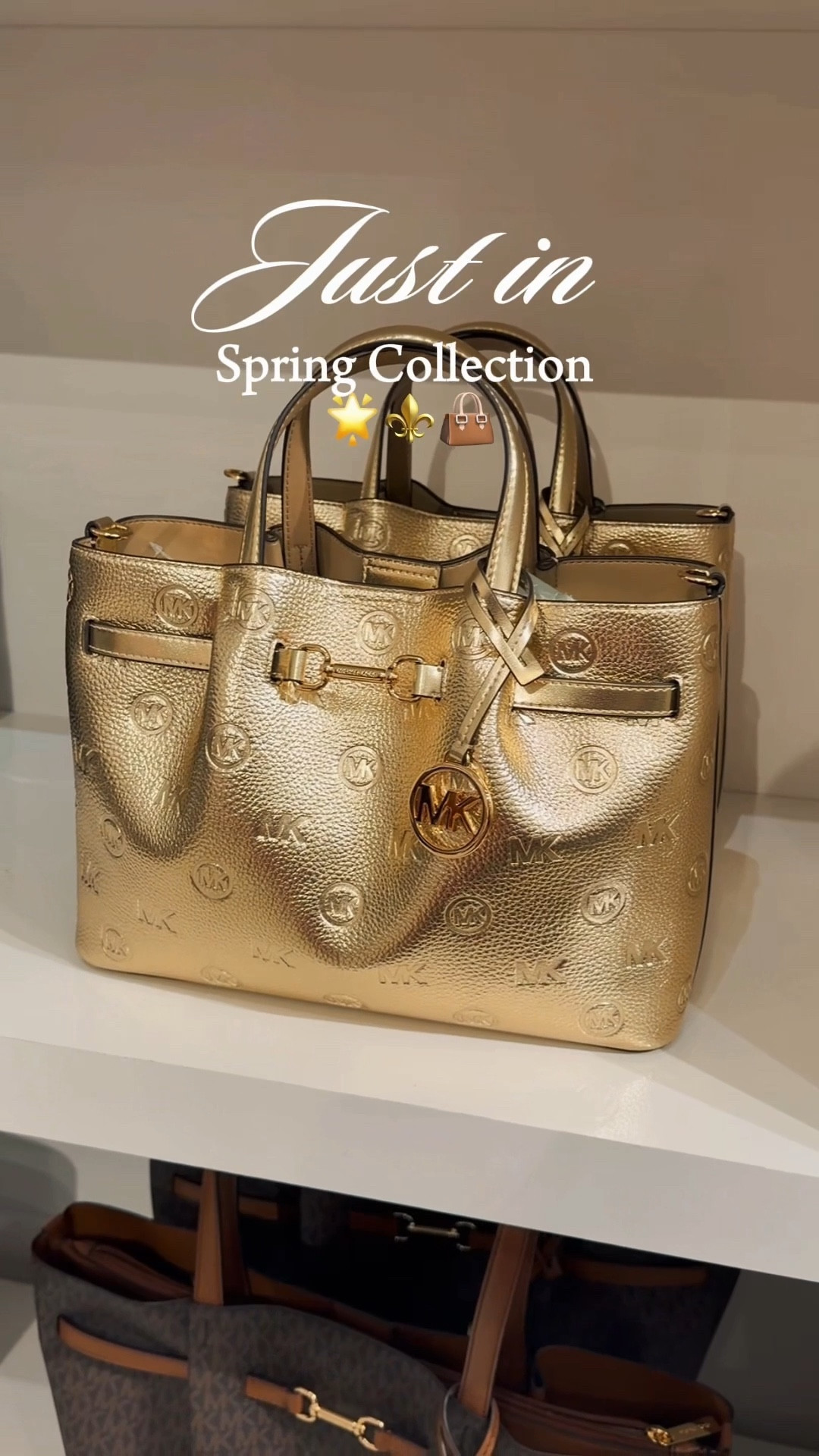 Spring glow ✨ The new gold metallic bags + shoes from Michael Kors are the easiest way to elevate any outfit … everything looks better with a little gold.

Some styles are included in the President’s Day sale, so it’s a good time to grab that statement piece you’ll wear all season.

Save this for your spring outfit inspo 🤍

gold metallic handbag
gold metallic heels
michael kors spring collection
spring 2026 fashion trends
metallic accessories trend
designer spring handbags
gold statement bag
gold strappy sandals
presidents day sale fashion
luxury bags on sale
metallic spring shoes
brunch outfit accessories
date night heels
wedding guest accessories
vacation outfit essentials
capsule wardrobe accessories
neutral outfit with gold
trending designer handbags
spring luxury style
elevated everyday bag
gold shoulder bag
gold crossbody purse
designer sale finds
chic spring accessories
metallic fashion trend
high end spring shoes
glam casual style
minimal outfit statement bag
fashion blogger finds
ltk spring fashion picks

#LTKgrwm #LTKvlog #LTKSaleAlert