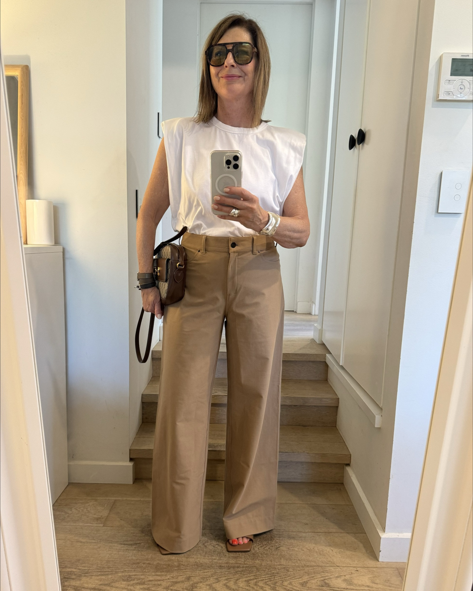 It’s ok to have a uniform!
I love a white tee and camel pants.
The trick is to update these key pieces into modern shapes: for example these lululemon camel pants are now wide leg  with a mid to high rise & my white tee has shoulder pads and is roomy ! 

Same with a blazer & a black pants. Swipe 👉👉👉
Update these two classics into new shapes : these lululemon black pants are now barrel leg & look great with an oversized blazer. 
I’m wearing a size 30 in the lululemon pants & a size 12 in the linen blazer , a small on the Frankie shop white Tee. 
Shop my picks right here - Some on sale !


#LTKaustralia #LTKover50style #LTKspring